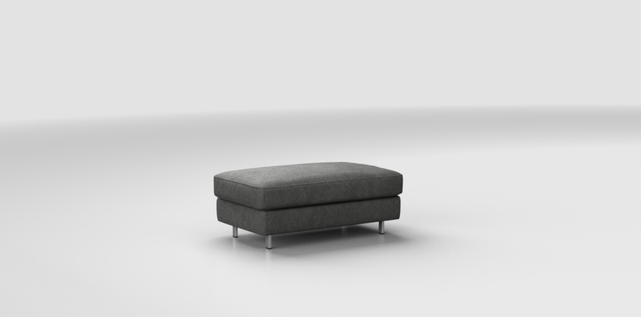 Gazzano - large pouf with compartment Metal leg